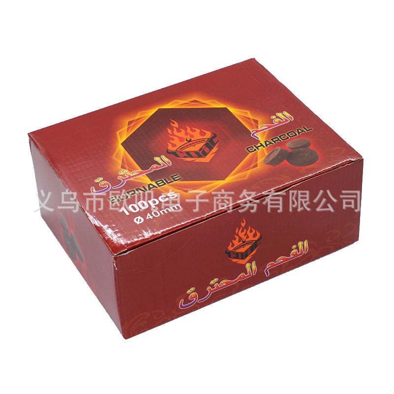 Quick-Burning Charcoal Fruit Wood Carbon Household Barbecue Charcoal Hookah Charcoal Outdoor Barbecue Hookah Carbon Machine-Made Charcoal Logo - Image 1