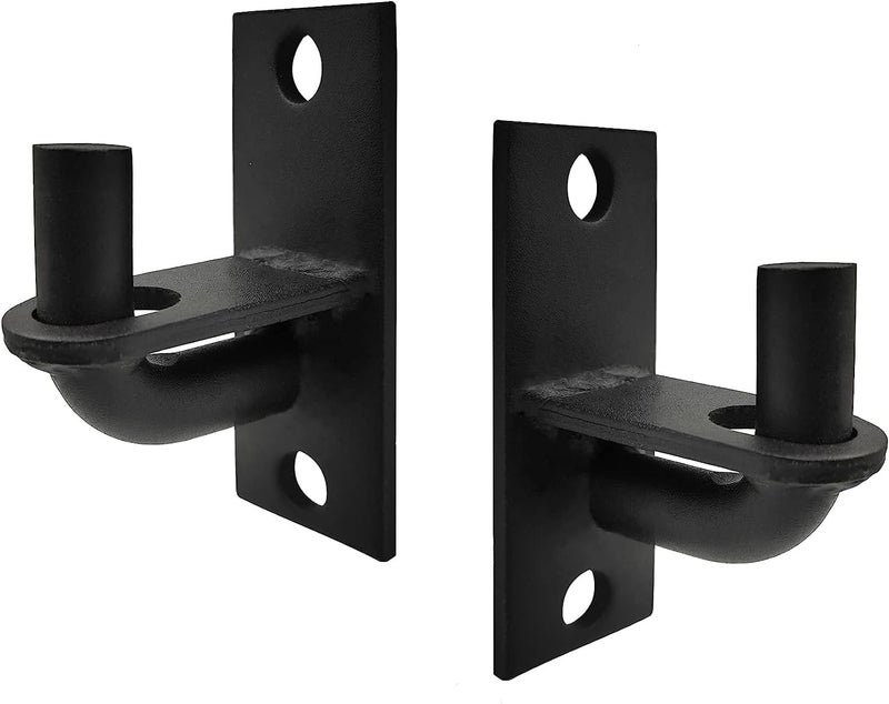 PLAIRC 2 Pack Wall Mount Heavy Duty Chain Link Fence Gate Hinges with 5/8 Hinge Pin (Screws Not Included), Black - Image 1