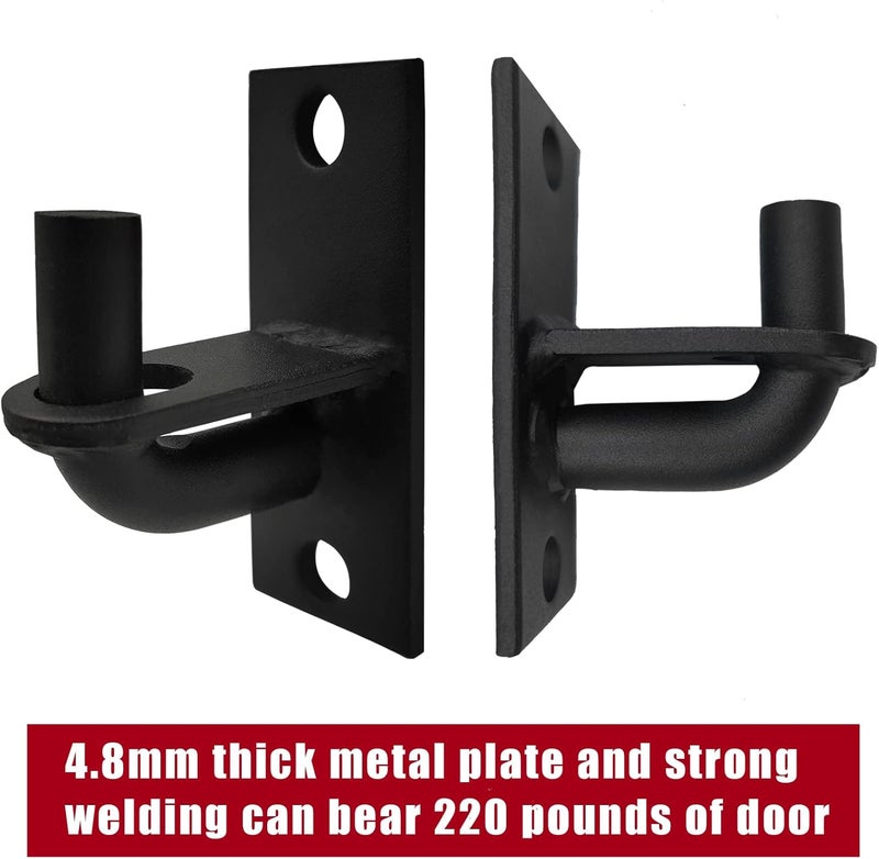 PLAIRC 2 Pack Wall Mount Heavy Duty Chain Link Fence Gate Hinges with 5/8 Hinge Pin (Screws Not Included), Black - Image 3