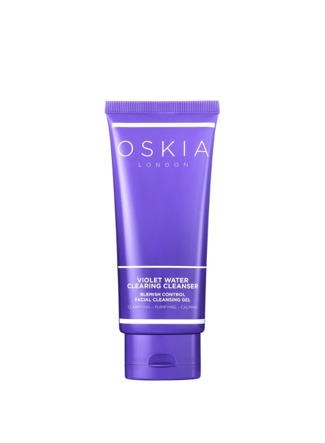 Oskia Violet Water Clearing Cleanser Blemish Control Facial Cleansing Gel 100ml - Image 1