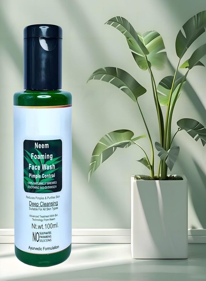 Glamezone Neem Foaming Face wash | Reduces pimples | Purifies skin | Sulphate free face wash | Paraben Free Face Wash (100 ml) - Image 2