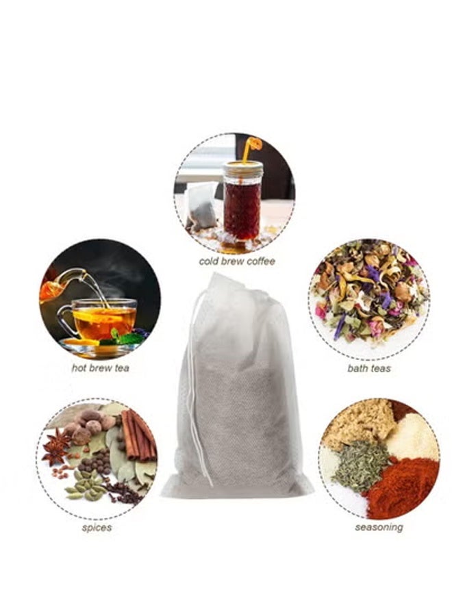 Peachjoy 100pcs Cold Brew Bags, Disposable Coffee Filter Bag Fine Mesh Brewing Drawstring Pouches for Iced Coffee Hot Tea Herb Spice  - Image 3
