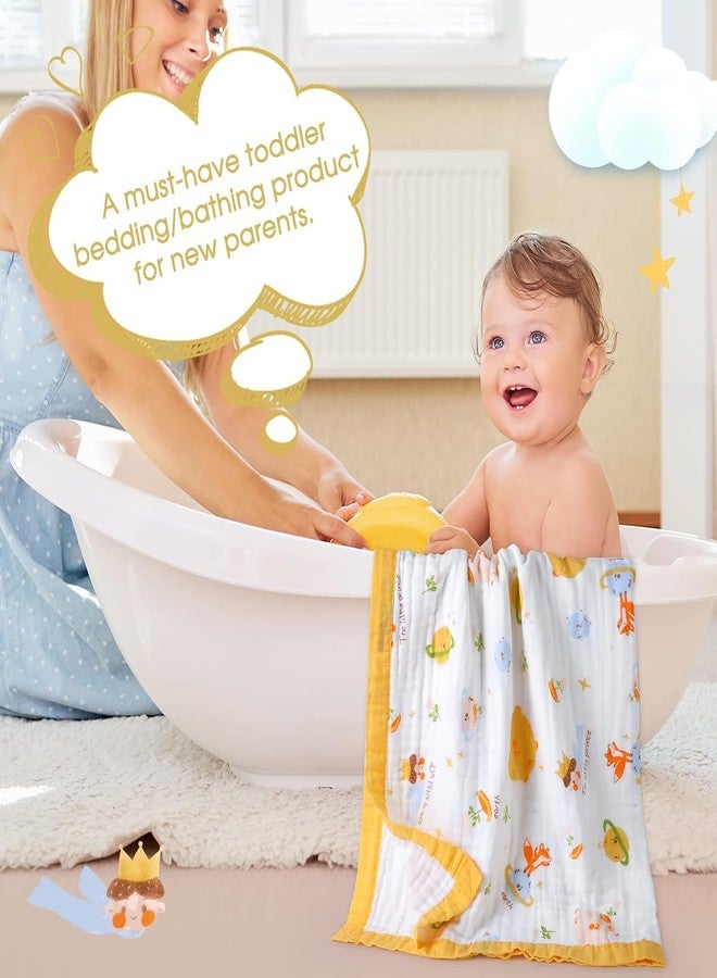 CUTEABLY بطانية أطفال من الموسلين من كيوتيبلي، 110 × 100 سم، أصفر - Image 2