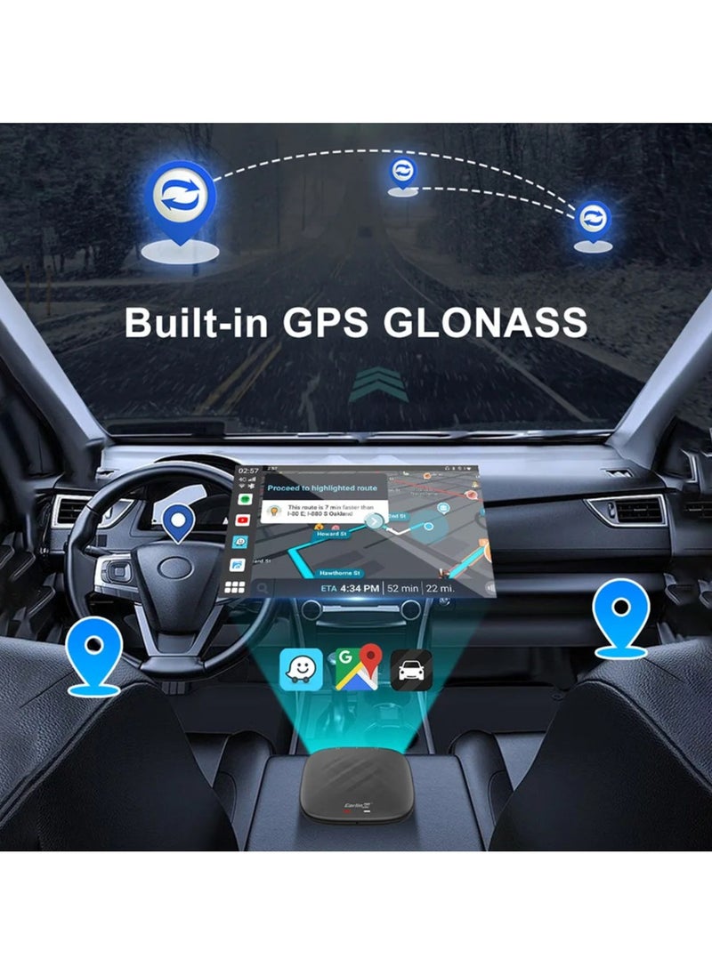 Carlinkit - Carlinkit Wireless Carplay Box 8GB RAM+128GB ROM Wireless Android Auto Car Adapter 3 In 1 Car AI Box Built In GPS Android 13 Dual Band Wifi Bluetooth - Image 1