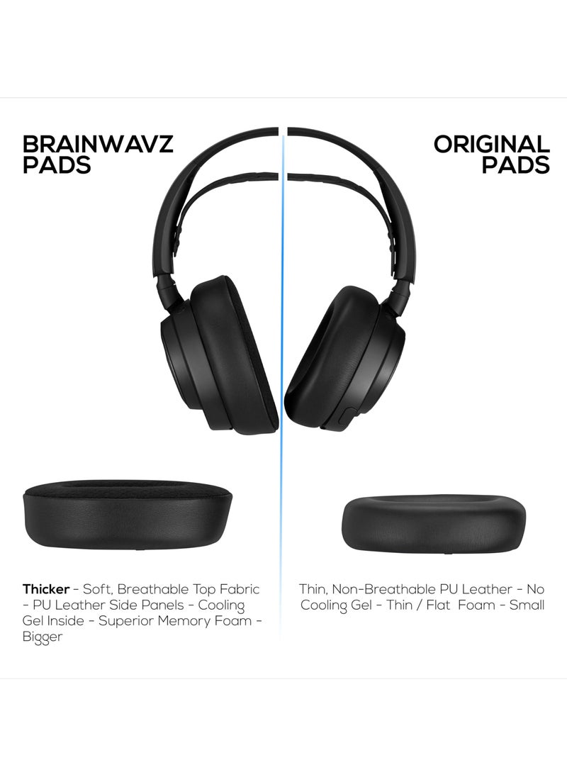 Generic - Replacement Ear Pads for Arctis Nova Pro Wireless with Thick Memory Foam, Cooling Gel, Breathable Mesh, Leather, Improved Comfort Sound Isolation Earpads - Image 1