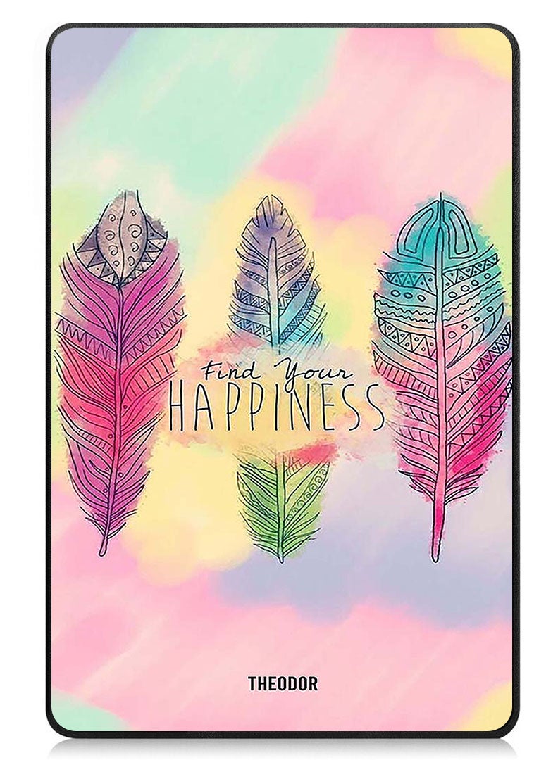 Theodor Protective Flip Case For Samsung Galaxy Tab A9 Plus With Trifold Stand Auto Wake Sleep Shockproof Cover find your happiness copy - Image 1