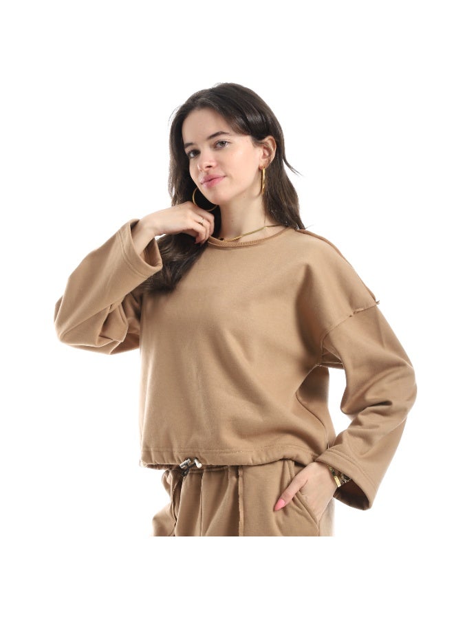 Caesar Women's Melton two-piece T-shirt and wide-leg pants - Image 5