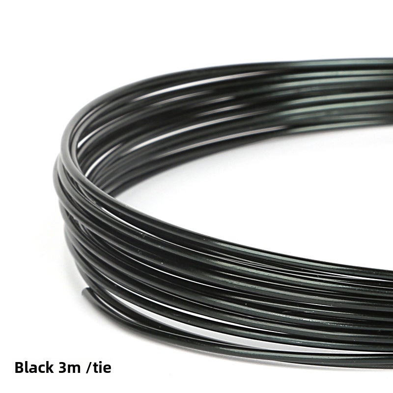 1mm-2.5mm Oxidized Colorful Aluminum Wire for DIY Crafts Black 