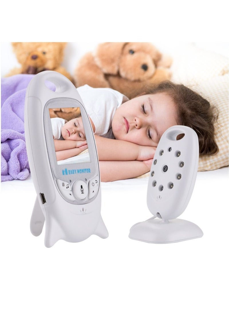 Baby Monitor Video Baby Monitor Wireless with Camera Night Vision Temperature Monitoring Lullaby, 2-Way Intercom System, Color LCD Screen, for Baby, Pet, Old People, sound sensor function