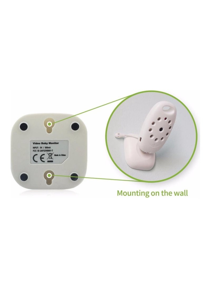 Baby Monitor Video Baby Monitor Wireless with Camera Night Vision Temperature Monitoring Lullaby, 2-Way Intercom System, Color LCD Screen, for Baby, Pet, Old People, sound sensor function