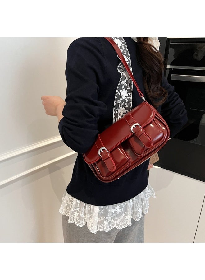 KUYING New Fashionable Simple Retro Underarm Bag  - Image 2