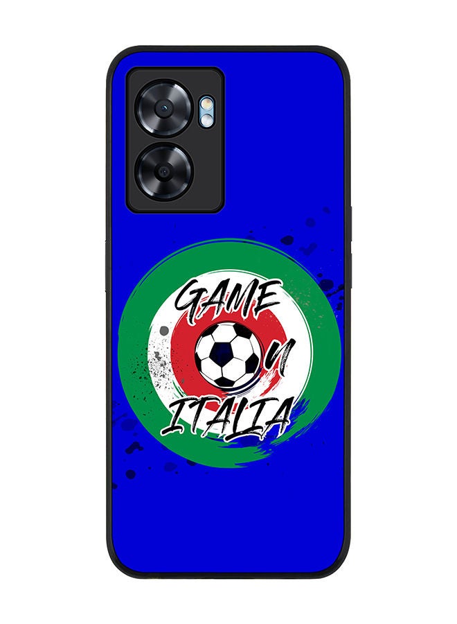 Stylizedd Rugged Black edge case for Oppo A57 Slim fit Soft Case Flexible Rubber Edges Anti Drop TPU Gel Thin Cover - Game on Italy - Image 1