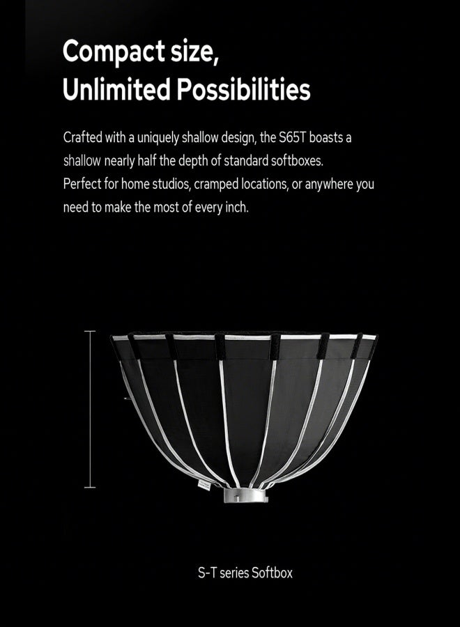 Godox S65T 65cm/25.6in Quick Release Umbrella Softbox Professional Foldable Softbox with Standard Bowen Mount& Diffusers for Photography Studio Photography Portrait Live Stream - Image 4