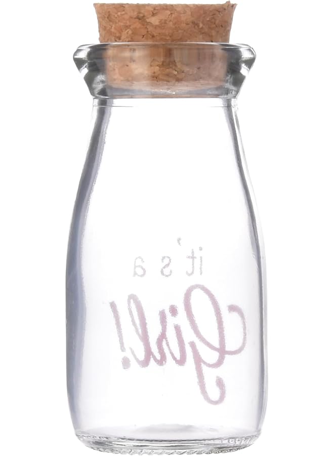 Kate Aspen 12 Piece Vintage Milk Favor Jar Diy Baby Shower Party Favor Centerpiece Bud Vase It'S A Girl Pink - Image 3