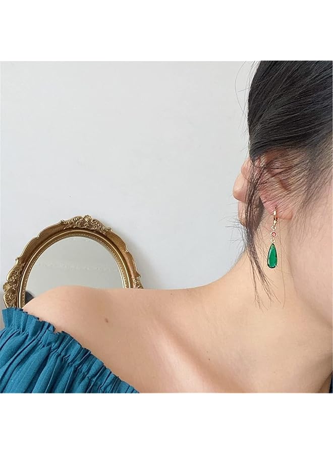 erorex Earrings For Women Men Anime Howls Studs Costume Jewelry Green Water Drop Earrings Accessories - Image 3