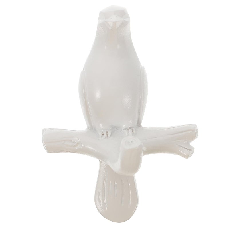 Decorative Resin Avian Style White Adhesive Wall Hook For Door Hanging Key Hat Towel - Image 2