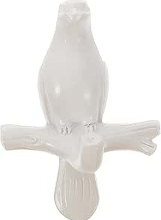 Decorative Resin Avian Style White Adhesive Wall Hook For Door Hanging Key Hat Towel - Image 1