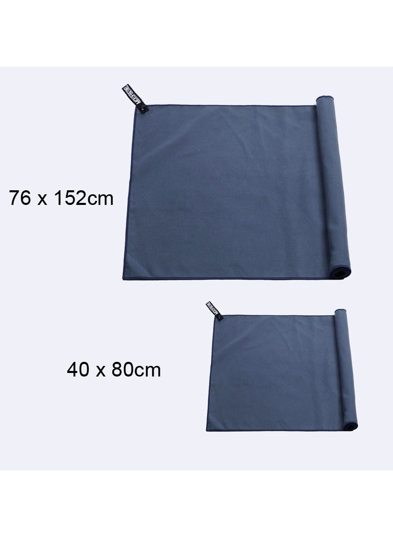 2 Packs Microfiber Sports Towels Quick Dry Towel for Beach, Gym, Sports, Yoga & Swim Use （40 x 80cm+76 x 15cm）  - Image 2