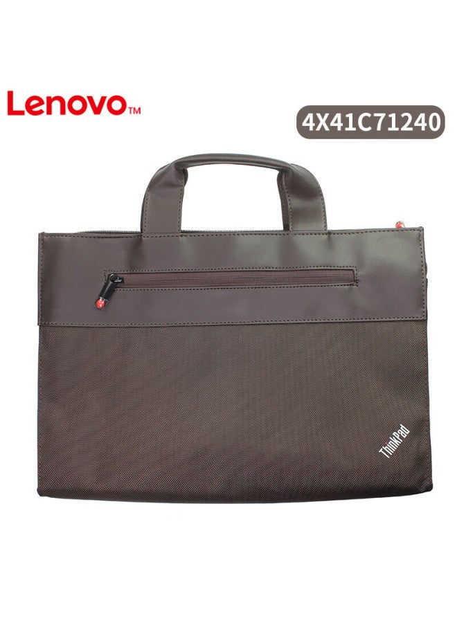 ثينك باد Thinkpad Lenovo حقيبة كمبيوتر محمول أصلية، 14 بوصة عالمية، حقيبة كتف، حقيبة يد، بني، لموديلات X1 Carbon/Yoga وغيرها - Image 1