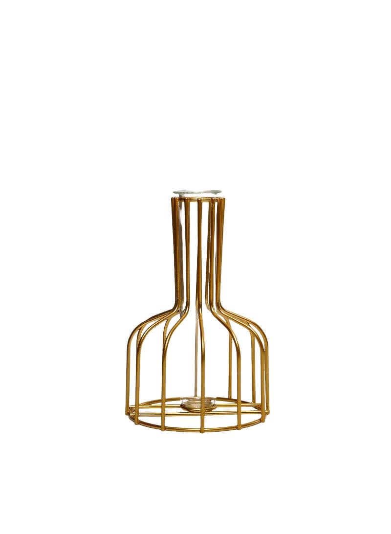 Bluejw Creative Simple Hollow Iron Ornaments Home Living Room Transparent Vase - Image 2