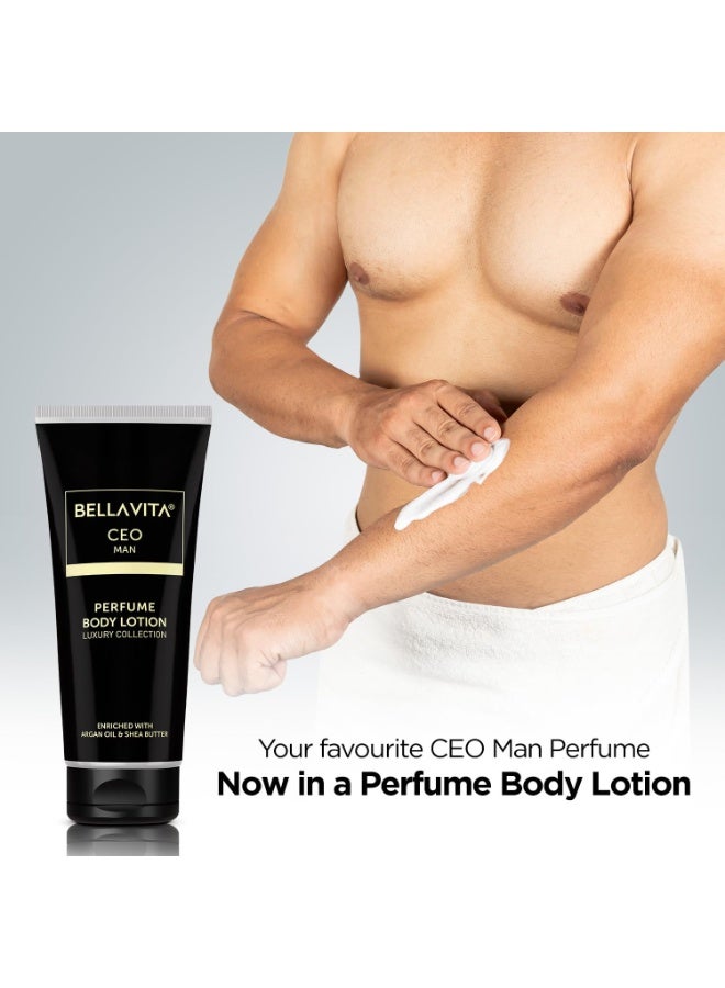 Bella Vita Luxury Intense CEO Man Body Perfume Lotion for Nourishing, Hydrating, Soft, Supple & Healthy Skin with Argan Oil & Shea Butter 200 Ml - Image 5