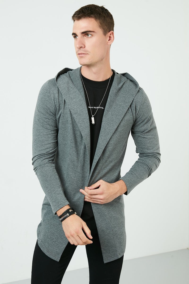 Buratti كارديجان رجالي محبوك بغطاء رأس من القطن بقصّة Slim Fit 5896587  - Image 3