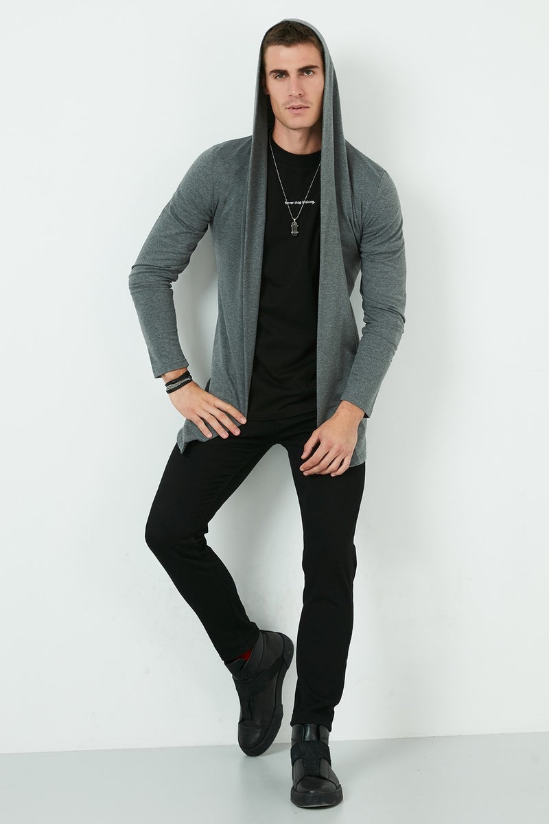Buratti كارديجان رجالي محبوك بغطاء رأس من القطن بقصّة Slim Fit 5896587  - Image 5