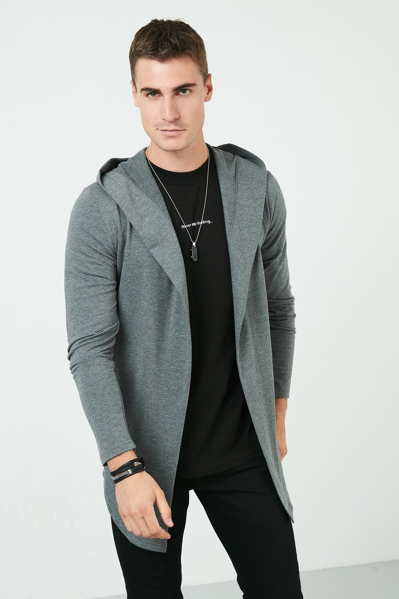 Buratti كارديجان رجالي محبوك بغطاء رأس من القطن بقصّة Slim Fit 5896587  - Image 4