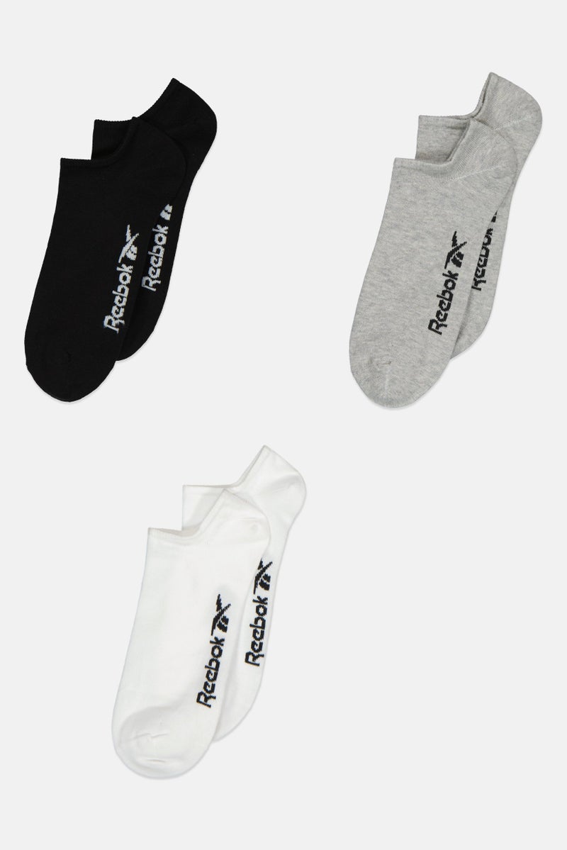 Reebok جوارب قصير للرجال 3 أزواج بشعار العلامة التجارية، متعددة الألوان - Image 3
