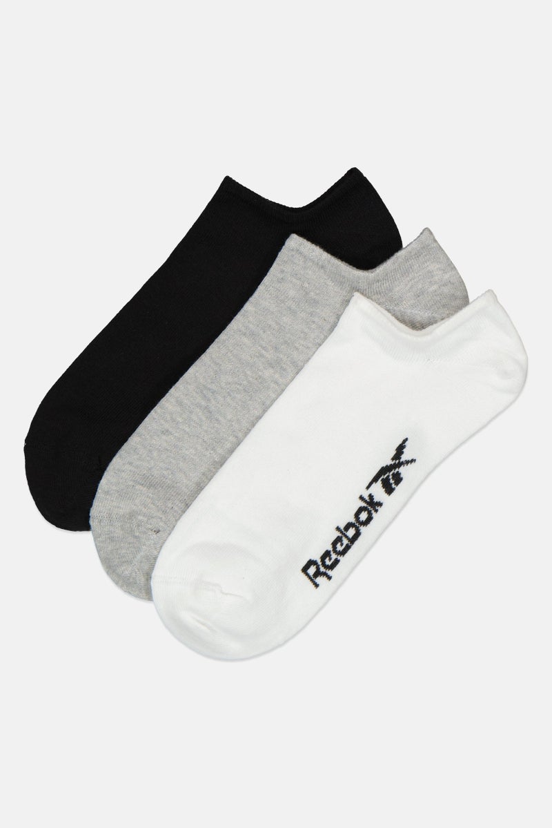 Reebok جوارب قصير للرجال 3 أزواج بشعار العلامة التجارية، متعددة الألوان - Image 1