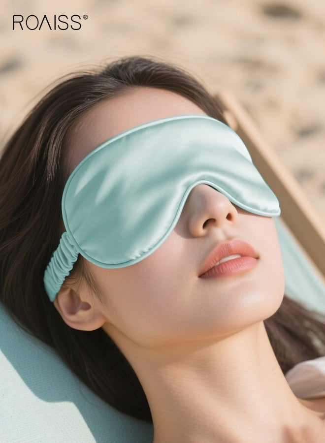 roaiss Unisex Eye Mask with Adjustable Strap Light Blocking Sleeping Aid Blindfold for Naps and Night Sleep, Soft Comfortable Design Perfect as a Gift for Travelers, Insomnia Sufferers, and Light-Sensitive Sleepers Blue - Image 3