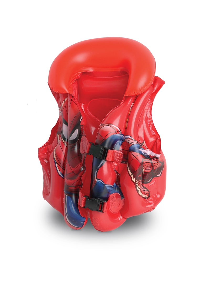 MARVEL Spiderman Swim Vest, Lightweight Coast Guard Life Vest For Kids, Support Collar, Fully Adjustable With Quick Release Buckle, 3 - 8 Years (Official Product) - Image 1