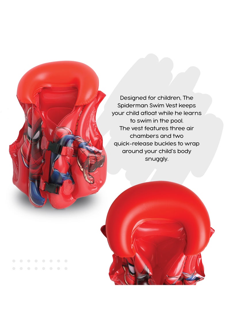 MARVEL Spiderman Swim Vest, Lightweight Coast Guard Life Vest For Kids, Support Collar, Fully Adjustable With Quick Release Buckle, 3 - 8 Years (Official Product) - Image 3