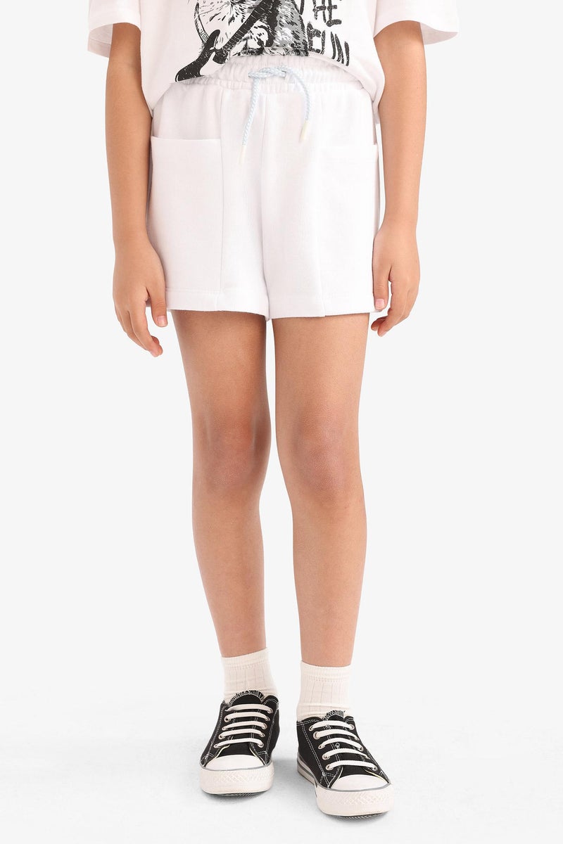 DeFacto White Girl Girl Elastic Waist Basic Shorts Casual - Image 3