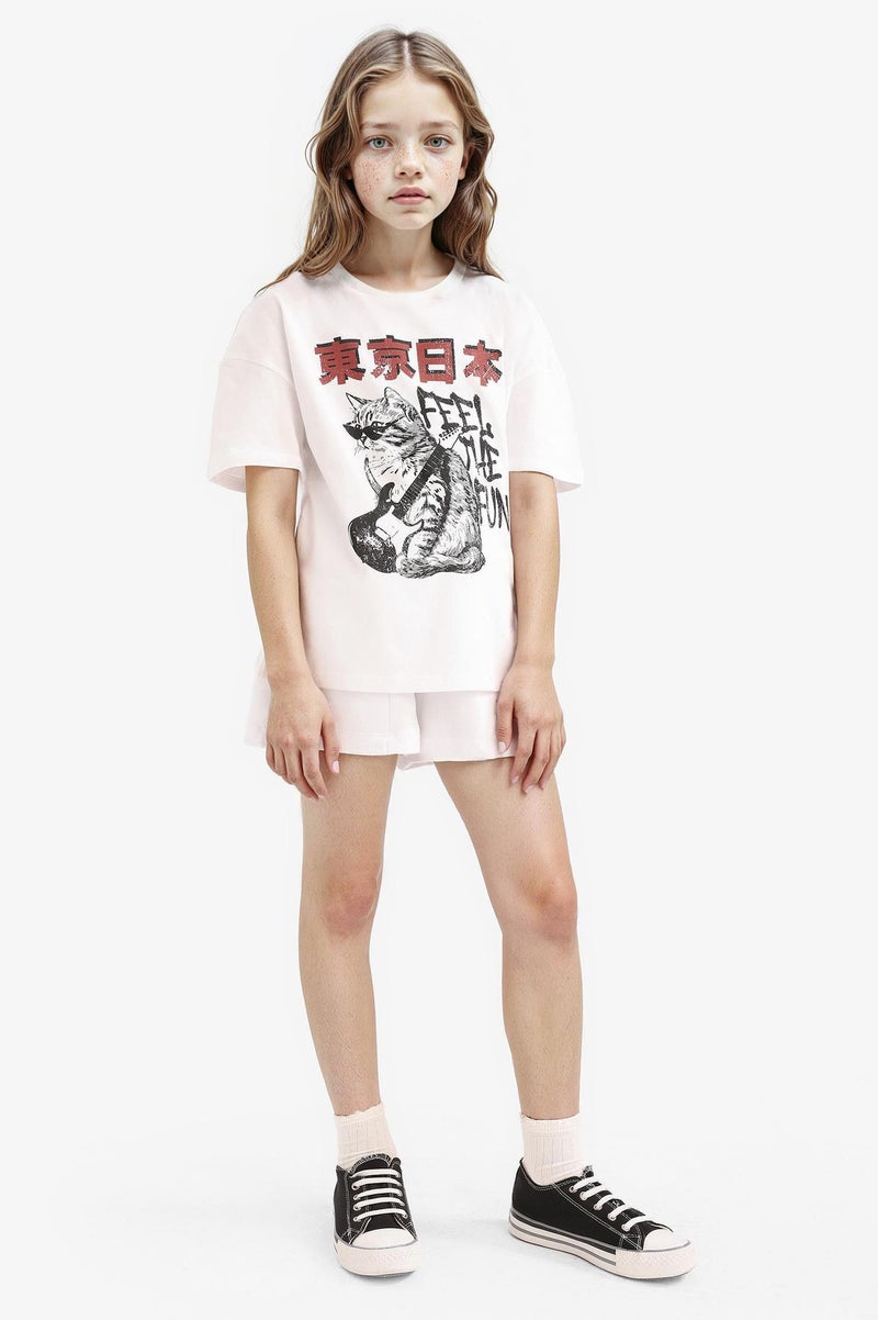 DeFacto White Girl Girl Elastic Waist Basic Shorts Casual - Image 2