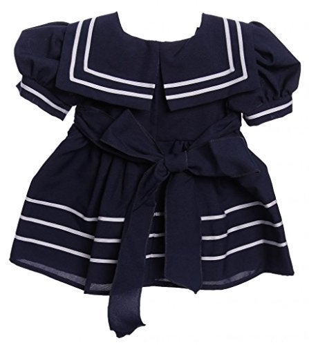iGirlDress Baby Toddler Girls Nautical Sailor Dress with Hat 3T Navy - Image 3