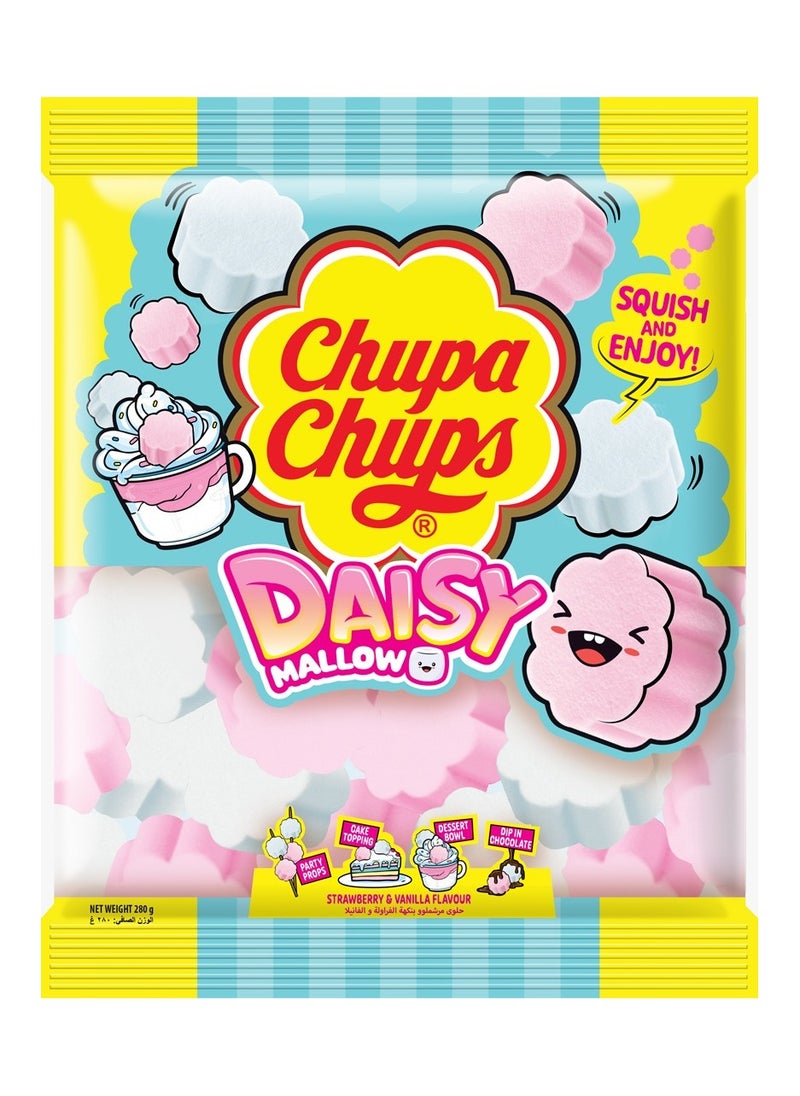 Chupa Chups Daisy Marshmallow Strawberry & Vanilla Flavour 280g 