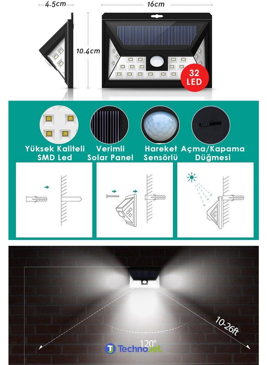 1 Piece 32 LED Solar Powered Solar Garden Lamp LED Lighting with Motion Sensor - pzsku/ZFF5F34BEB8D43FE9BFE4Z/45/_/1725721948/cab5c457-f151-4d51-9b02-4c55457add6d