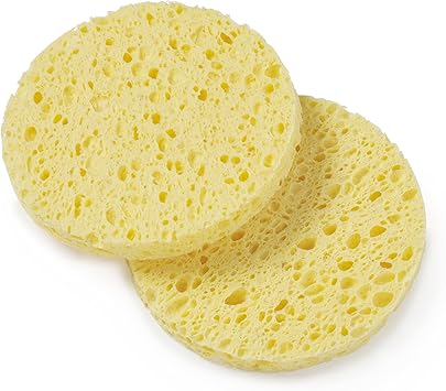 Manicare Cellulose Cleansing Sponges Pack Of 2 Facial Cleansing Exfoliates Cleans Skin Massages Removes Makeup And Face Masks Skincare Facial Wash Natural Fibres Eco Friendly Reusable - Image 1