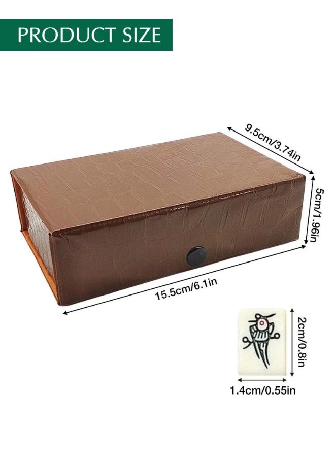 ShebSheb - Portable Travel Mahjong Set Game,Traditional Chinese Mahjong Game,Mahjong Tiles Set,Classic Gathering Party Game for Family Team Camping - Image 1