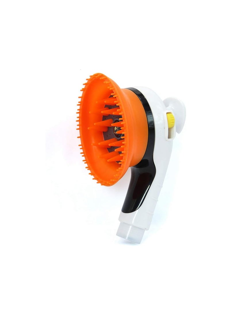 Handheld Pet Shower Head Pet Grooming Shower Bath Spray Head Indoor Outdoor Adjustable Handheld Bathing Tool for Dogs and Cats (Orange Color) - Image 1