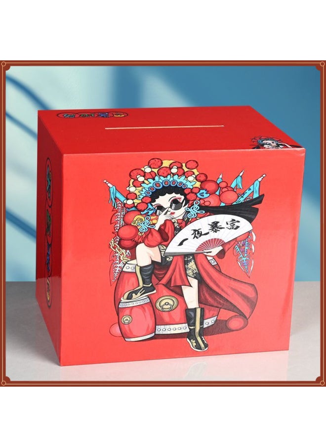 Generic The Magic Boy Fortune Piggy Bank Can Only Enter The Wooden Simple Savings Plan Solid Color Chinese Style Cute-Color:Product【get Rich Overnight】-Size:Medium Size [strongly Recommended] (can Save 6w)  - Image 1