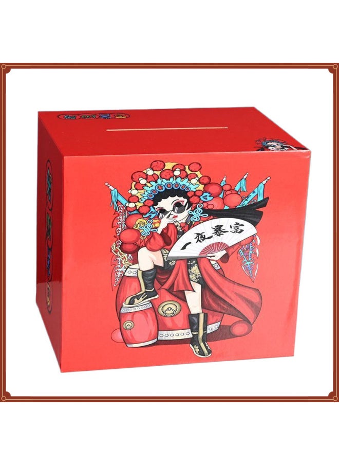 Generic The Magic Boy Fortune Piggy Bank Can Only Enter The Wooden Simple Savings Plan Solid Color Chinese Style Cute-Color:Product【get Rich Overnight】-Size:Medium Size [strongly Recommended] (can Save 6w)  - Image 5