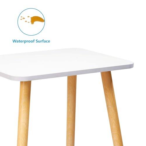 TARKAN Small Modern Wooden End Table for Living Room, Home, Office - Easy Assembly, White (30x40cm, Rectangle) - Image 5