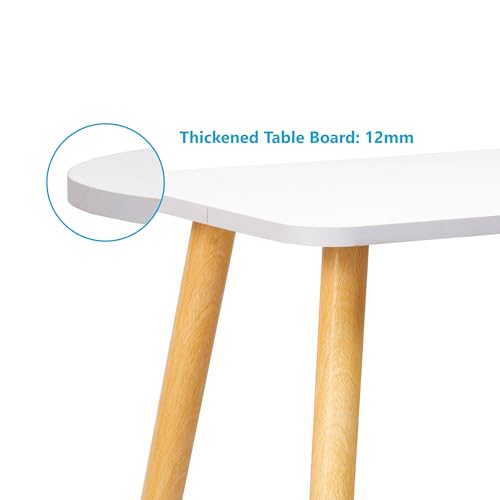 TARKAN Small Modern Wooden End Table for Living Room, Home, Office - Easy Assembly, White (30x40cm, Rectangle) - Image 4