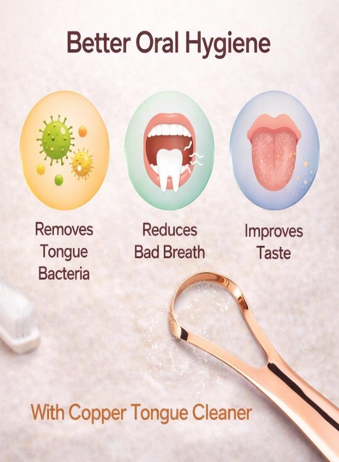 Athelas Copper Coated Tongue Cleaner | Removes Bad Breath & Bacteria | Naturally Anti Microbial Premium Dentist Designed Tongue Scraper - Image 2