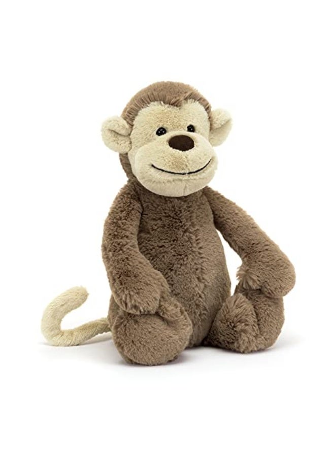 Jellycat Jellycat Bashful Monkey Stuffed Animal, Medium 12 inches - Monkey Plush Toy - Classic Children's Gift  - Image 1