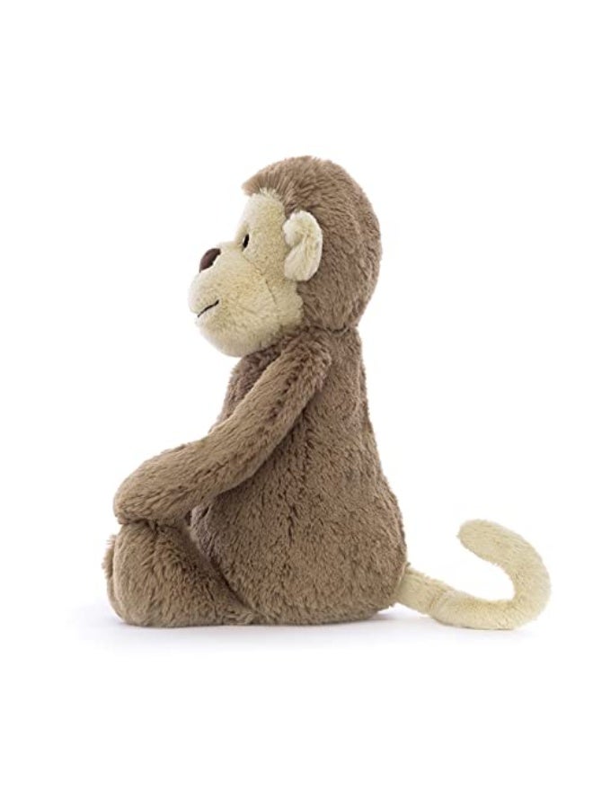 Jellycat Jellycat Bashful Monkey Stuffed Animal, Medium 12 inches - Monkey Plush Toy - Classic Children's Gift  - Image 3