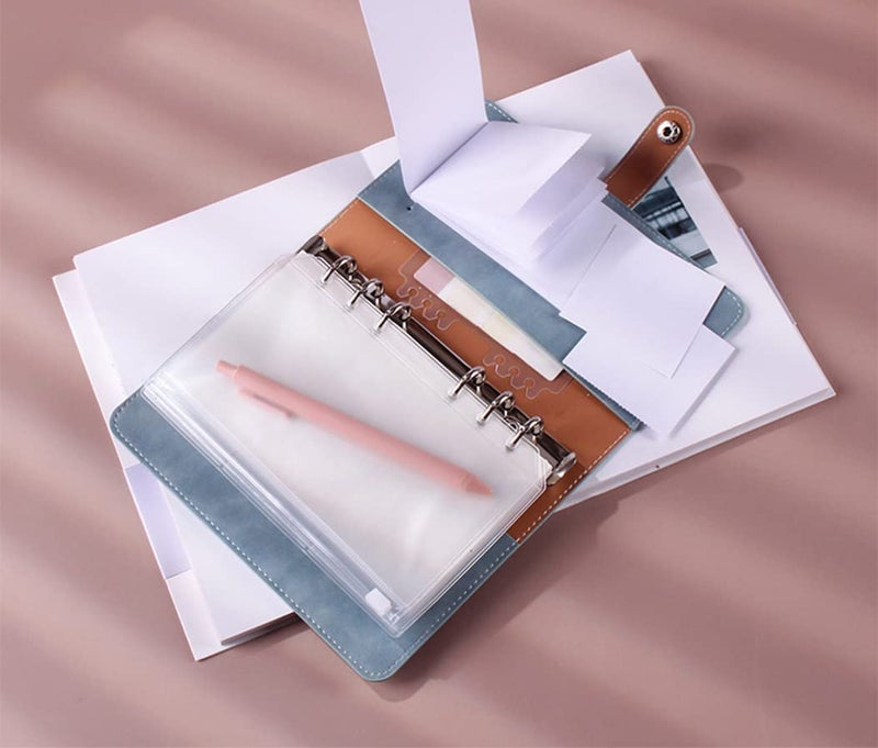 Tutata 24PCS A5 Binder Pockets, A5 Budget Envelopes with Zipper, Waterproof, 6-Ring Notebook Binder, Document Filing Bags - Image 5