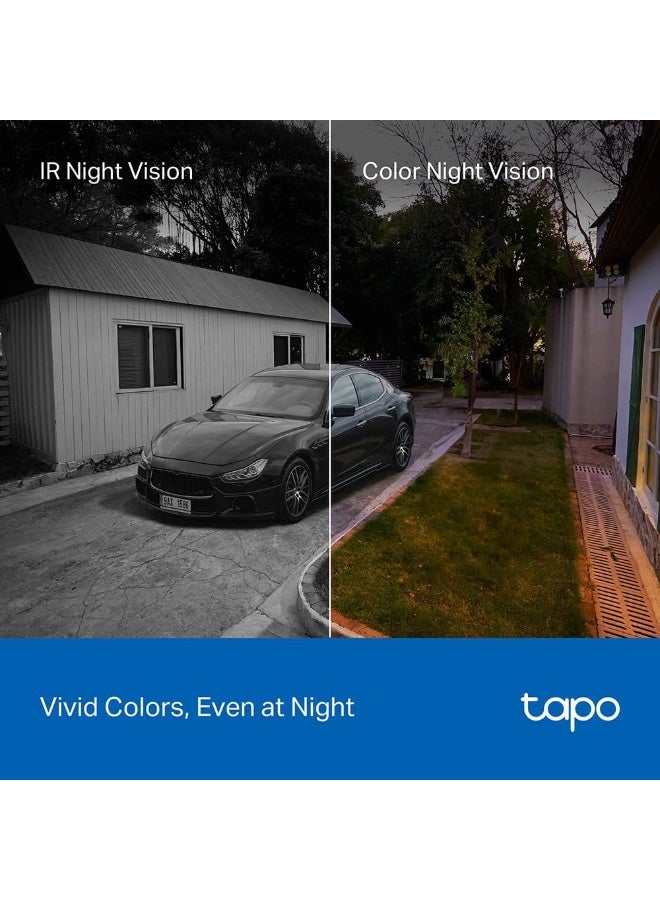 Tapo C610 Kit 2K 3MP Wireless Outdoor WiFi Camera with Solar Panel, 360° PTZ 6700mAh Battery Surveillance Camera, Human Detection, Color Night Vision, AI Tracking, IP65 - Image 2